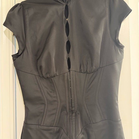 House of CB Black Carmina Fluted Corset Mini Dress - Picture 5 of 6